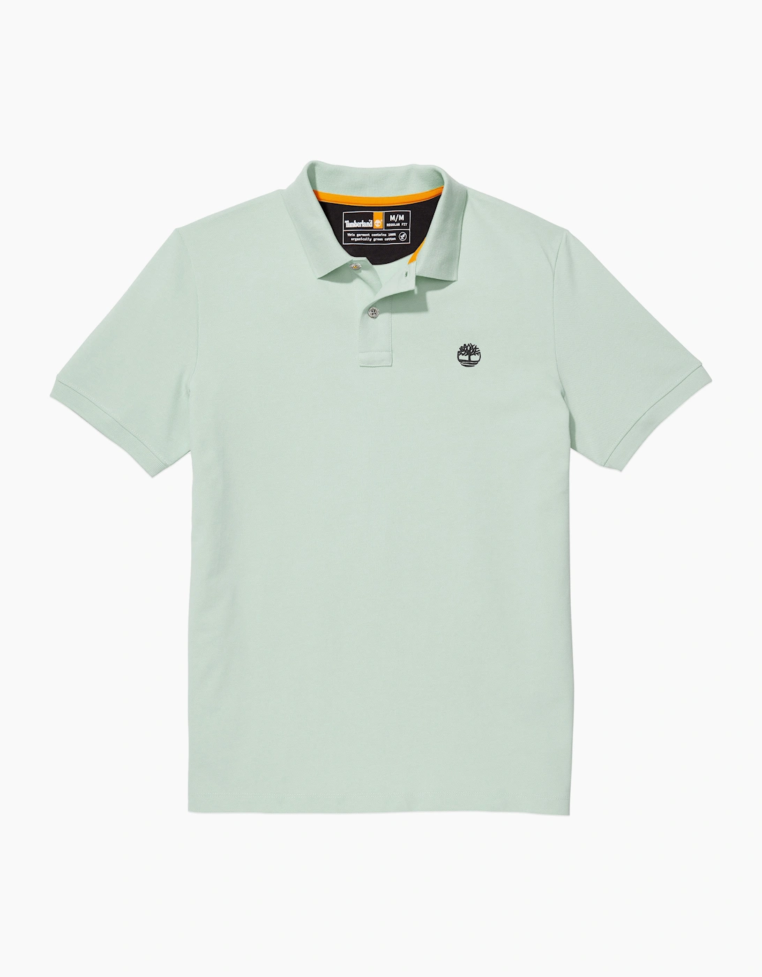 Timberland Men's Green Millers River Pique Polo - Frosty  38/Regular Medium