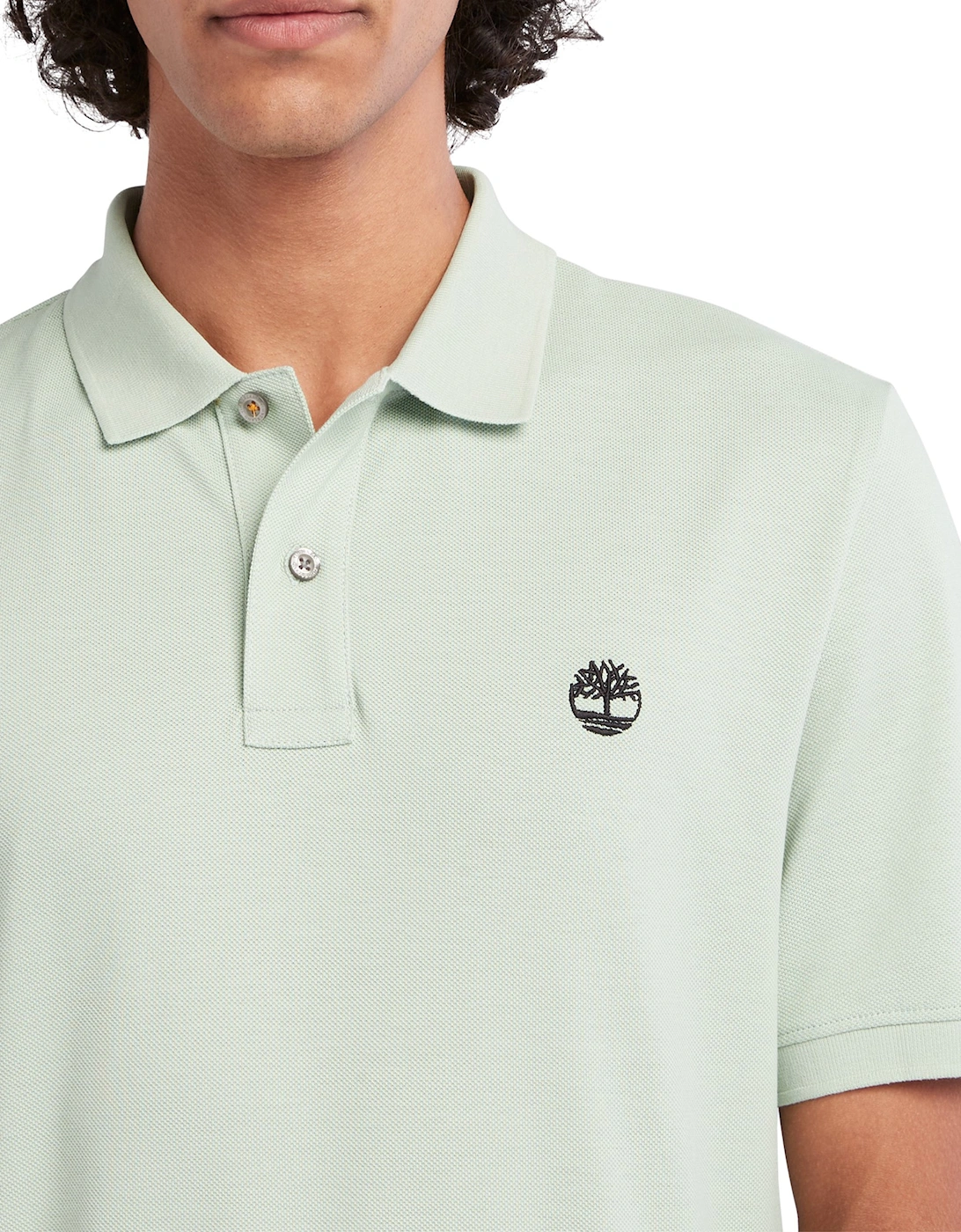 Millers River Pique Polo - Frosty Green