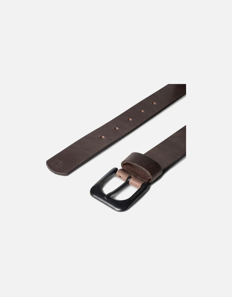 Zed Leather Belt - Dark Brown