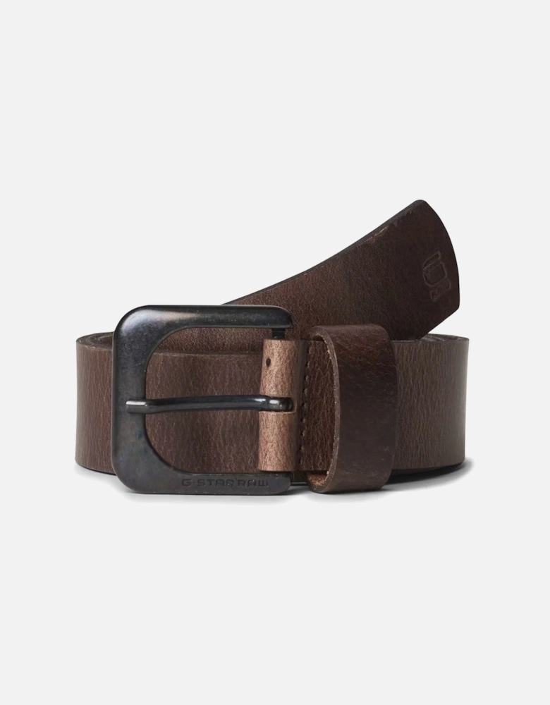 Zed Leather Belt - Dark Brown