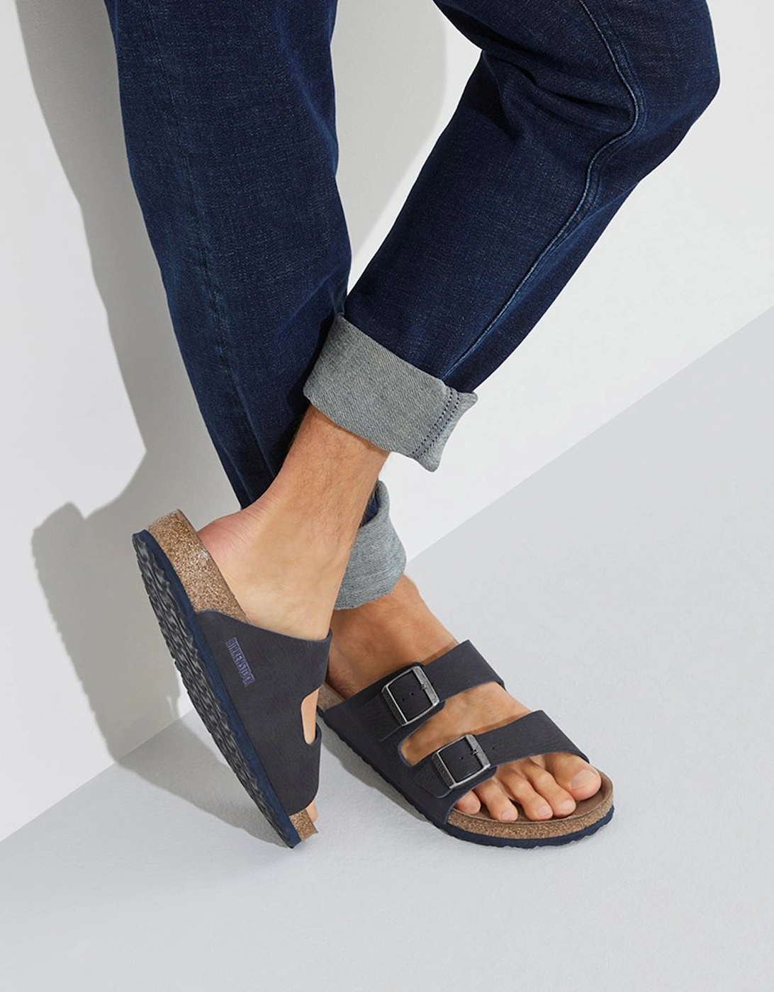 Vegan Micro Fibre Sandals - Desert Dust Indigo Blue