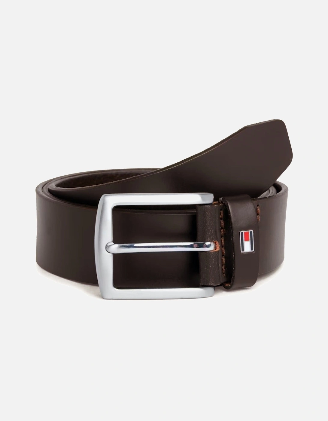 Tommy Hilfiger Men's Black Denton Leather Belt - Dark Brown - : Size 85