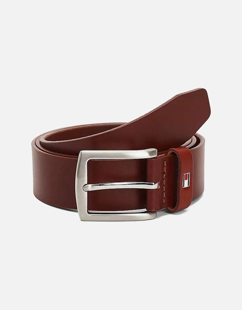 Denton Leather Belt - Dark Tan