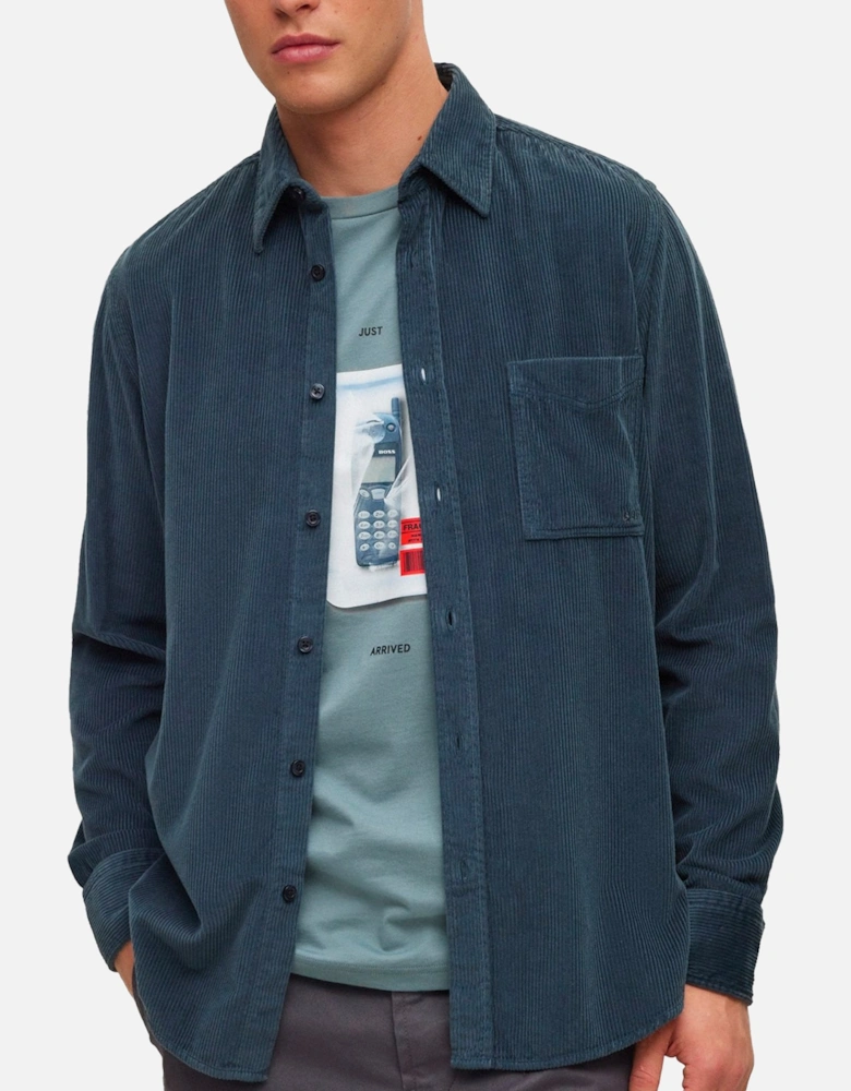 Boss Relegant 6 Corduroy Shirt - Dark Teal