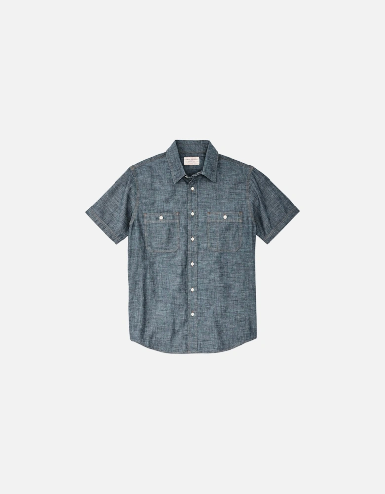 Short Sleeve Chambray Shirt - Indigo Chambray