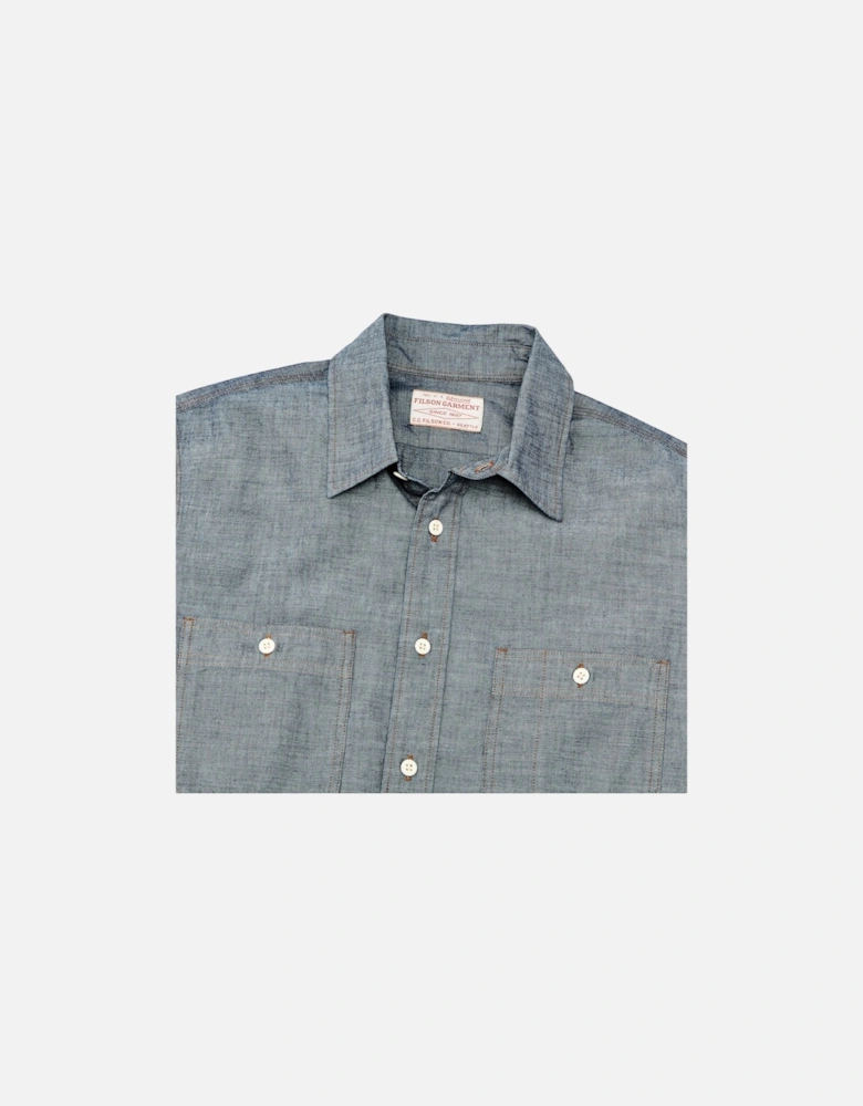 Short Sleeve Chambray Shirt - Indigo Chambray