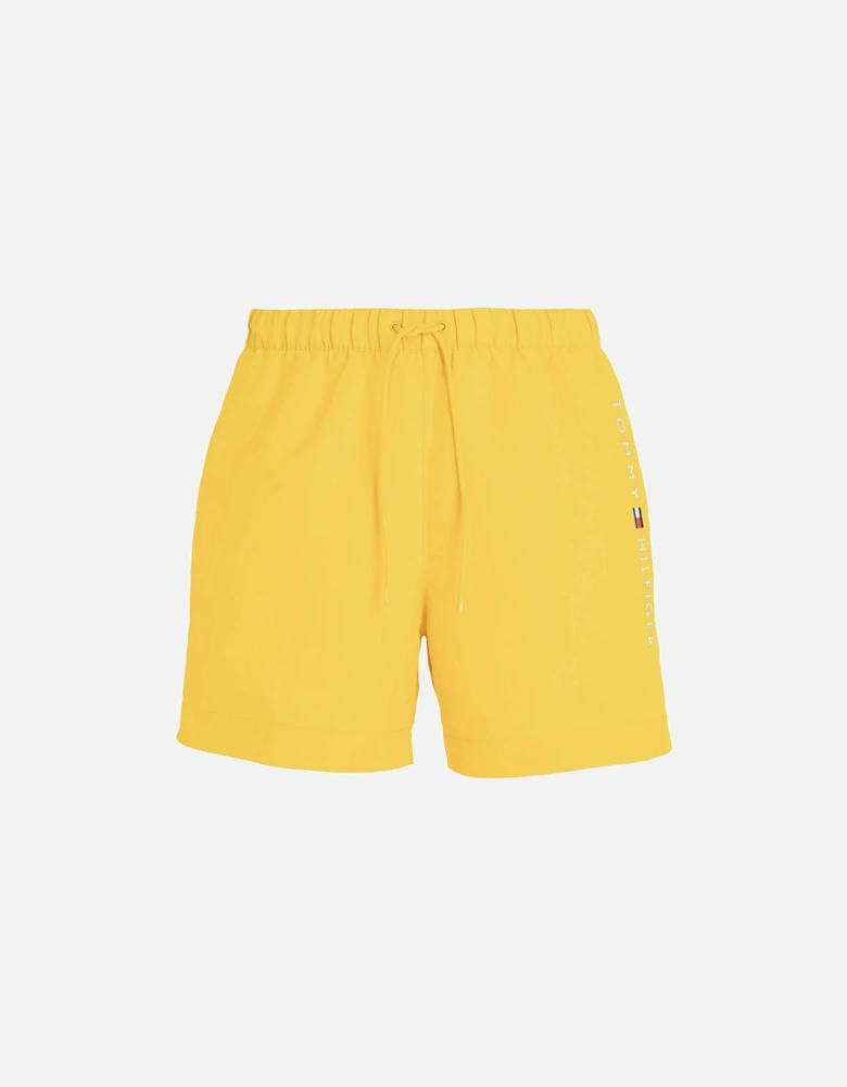 Mid Length Embroidered Swim Shorts - Vivid Yellow