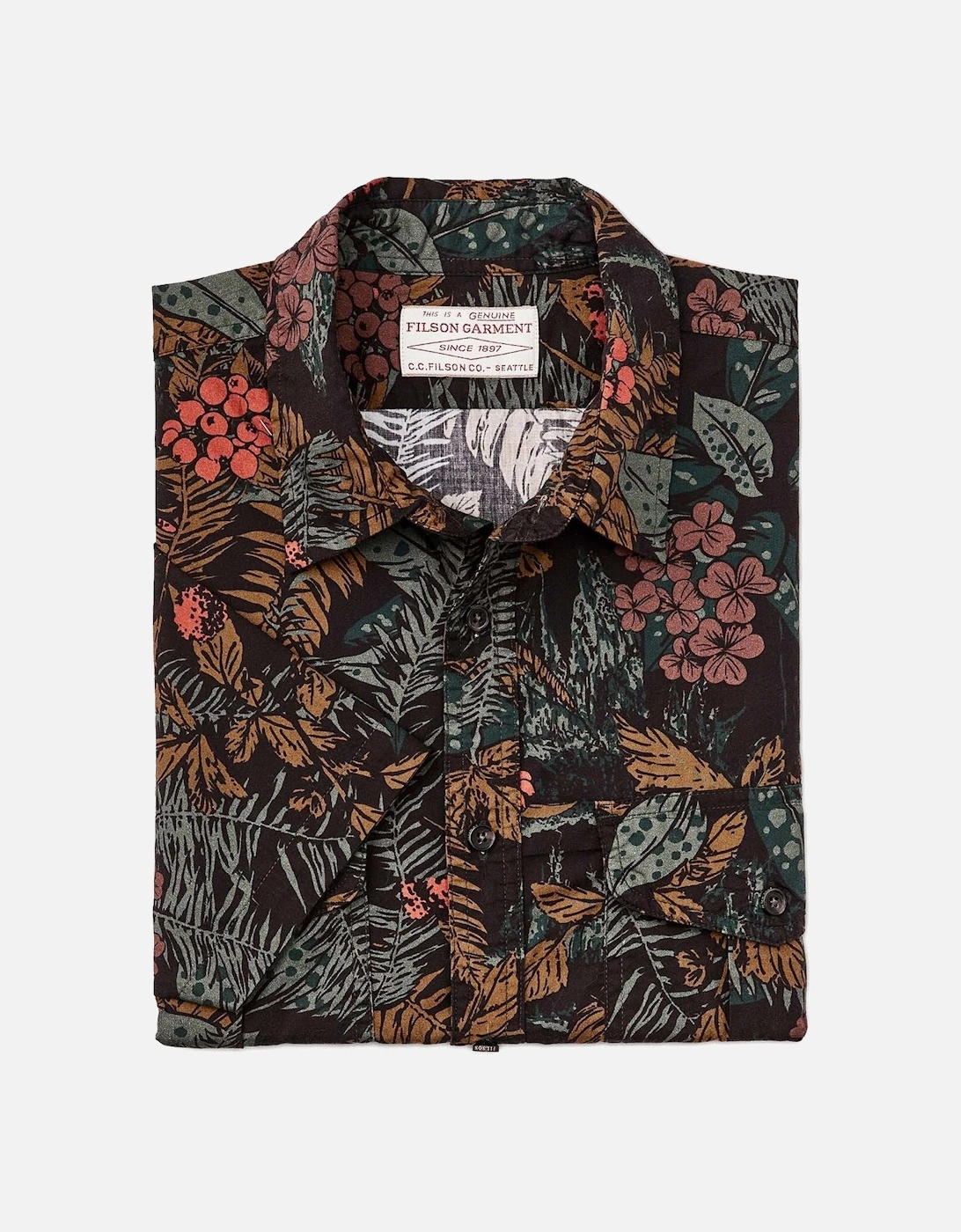 Short Sleeve Washed Feather Cloth Shirt - Northwest Rainforest