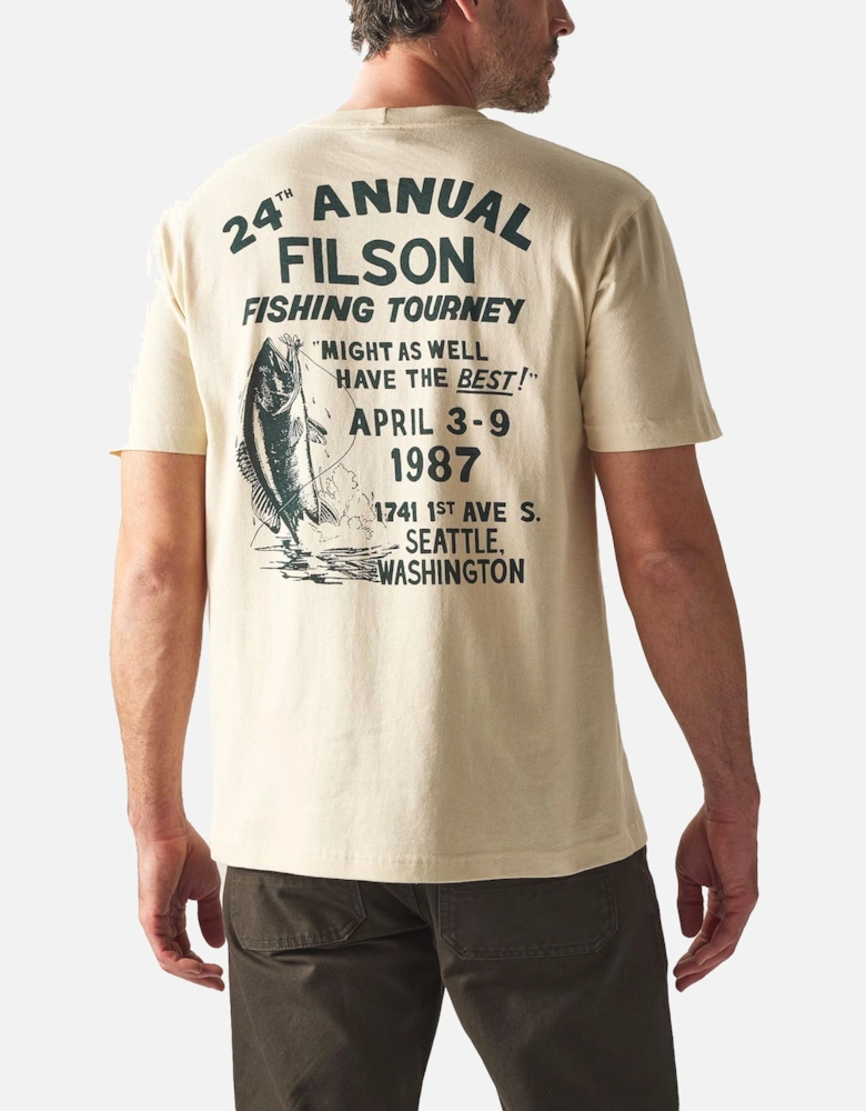 SS Pioneer Graphic T-Shirt - Stone / Fishing Tourney