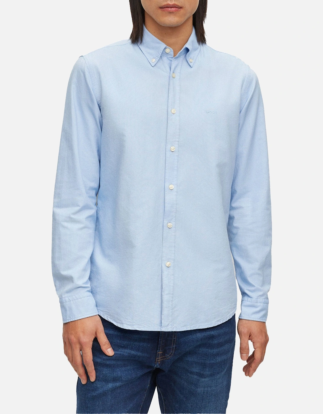 Boss Rickert Oxford Regular Fit LS Shirt - Sky Blue