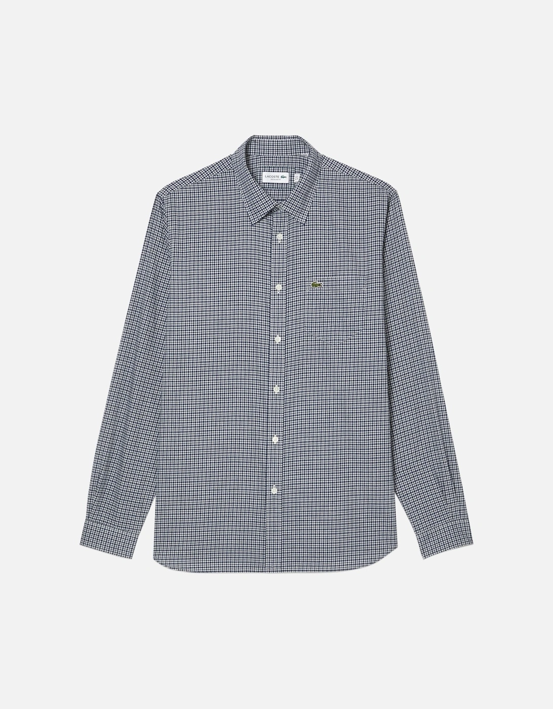 Brushed Cotton Gingham Check Shirt CH1885 - Navy / White, 5 of 4