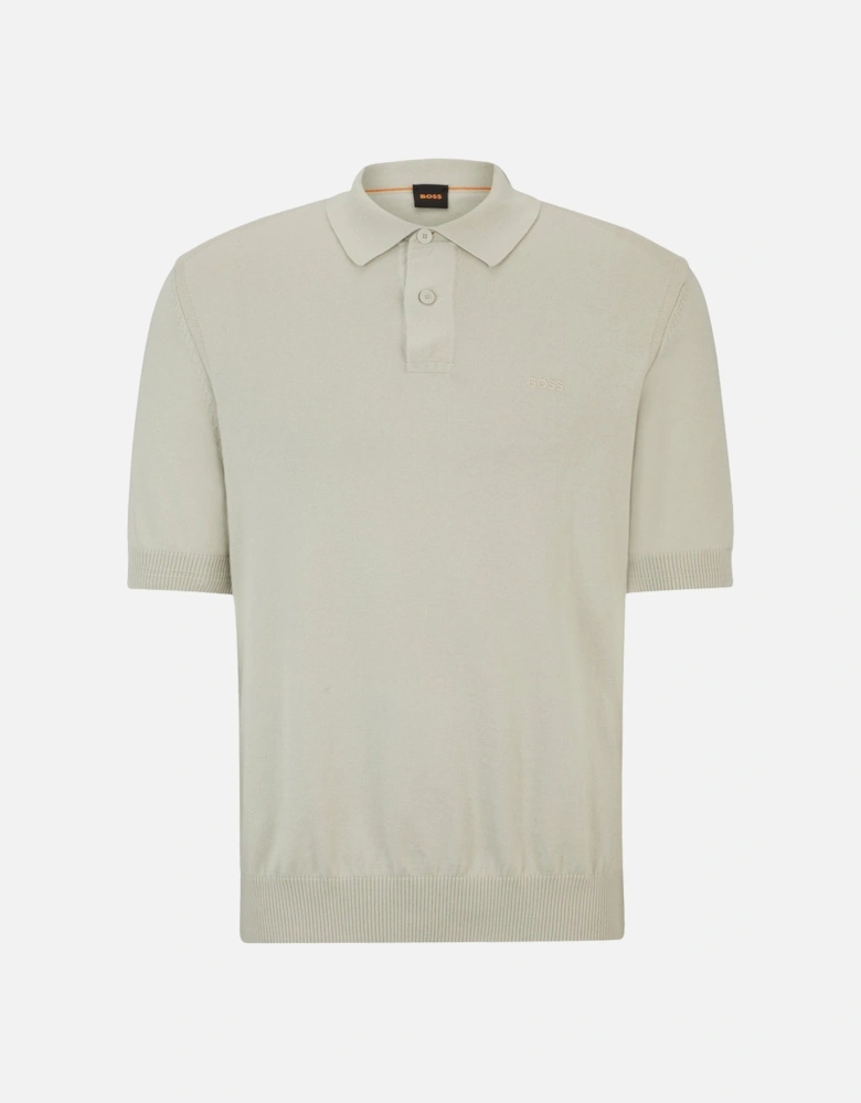 Boss Asac P Knitted Polo - Light Beige