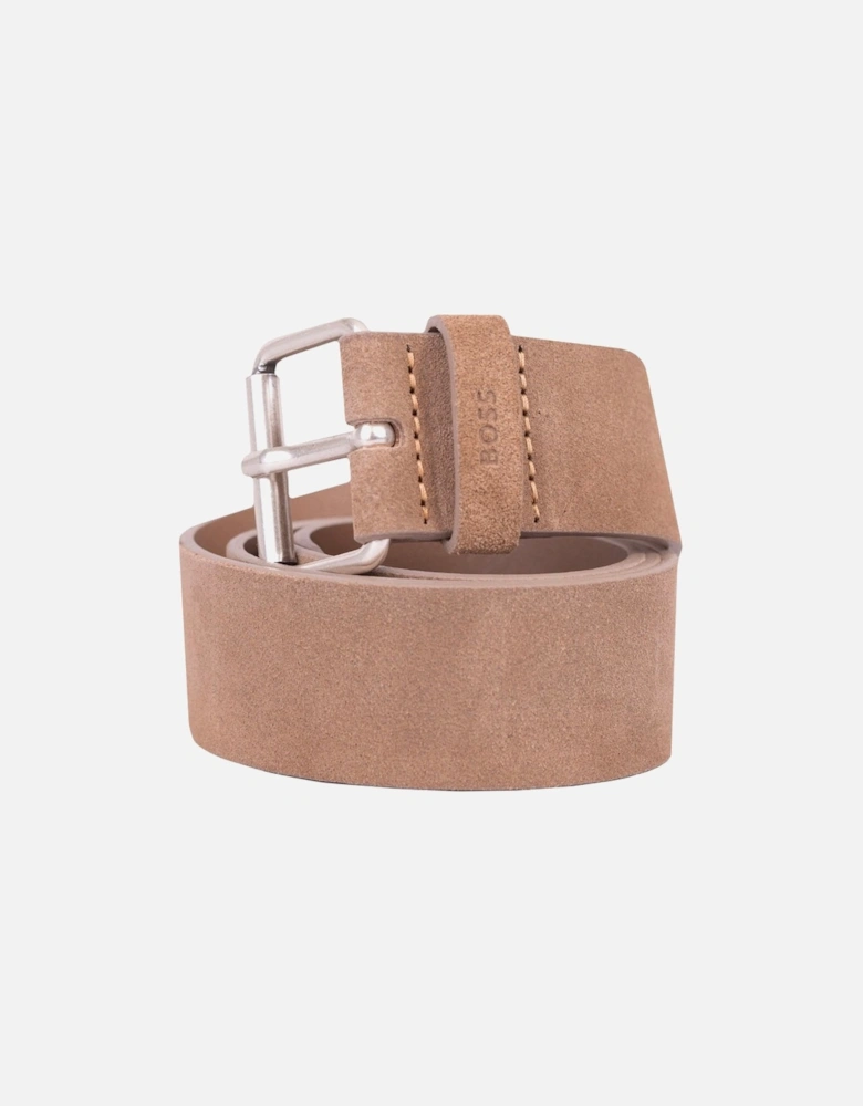 Boss Serge SD Suede Belt - Medium Beige