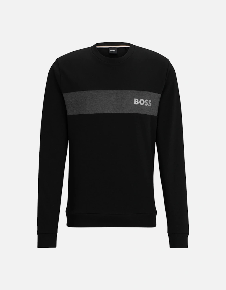 Boss Cotton Blend Crew Neck Sweat - Black