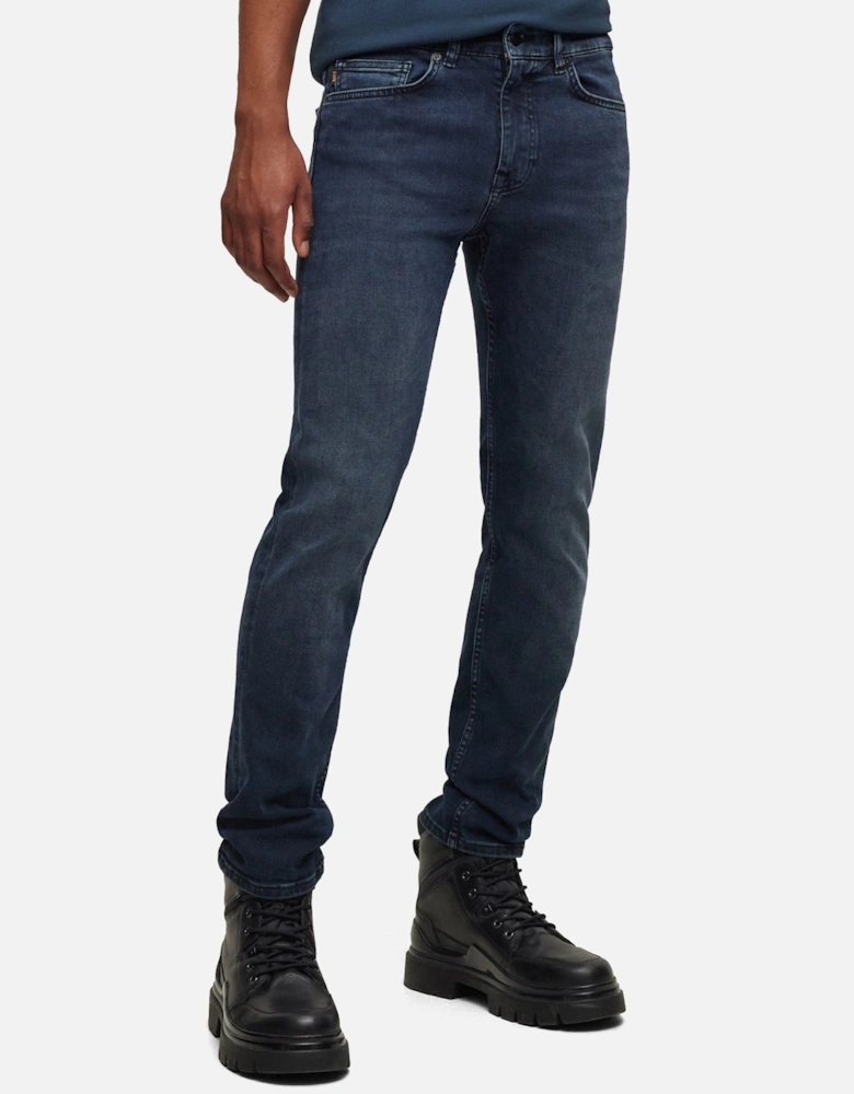 Boss Delaware Slim Fit Jeans - Moody Dark Blue Stretch