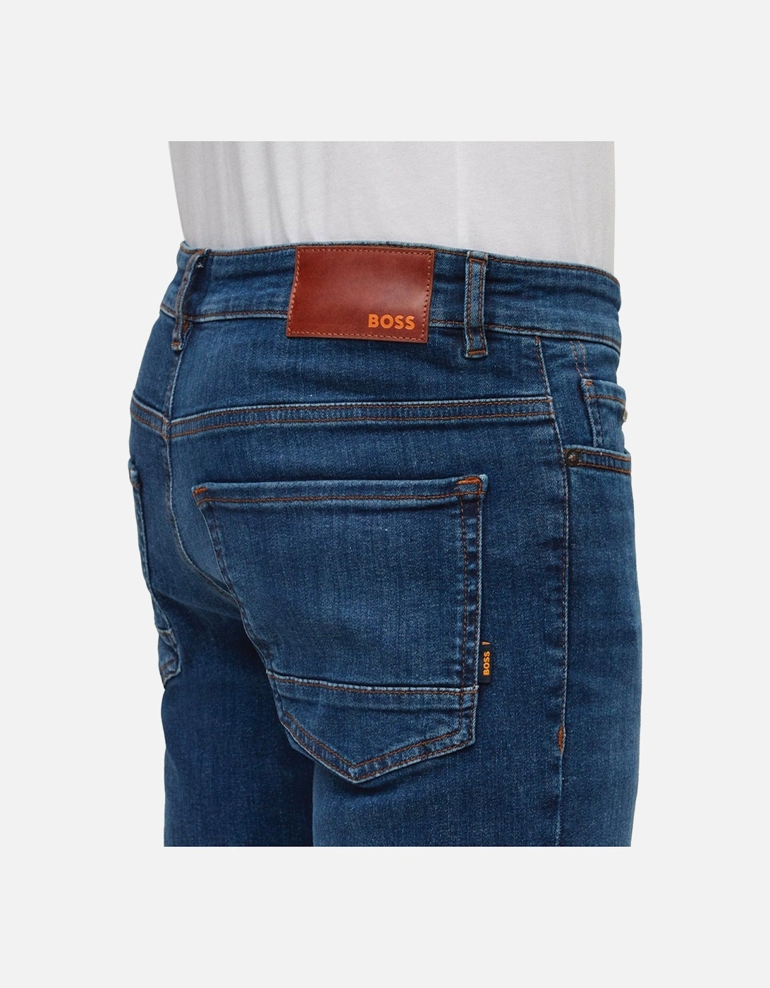 Boss Delaware Slim Fit Jeans - Motive Mid Blue Stretch