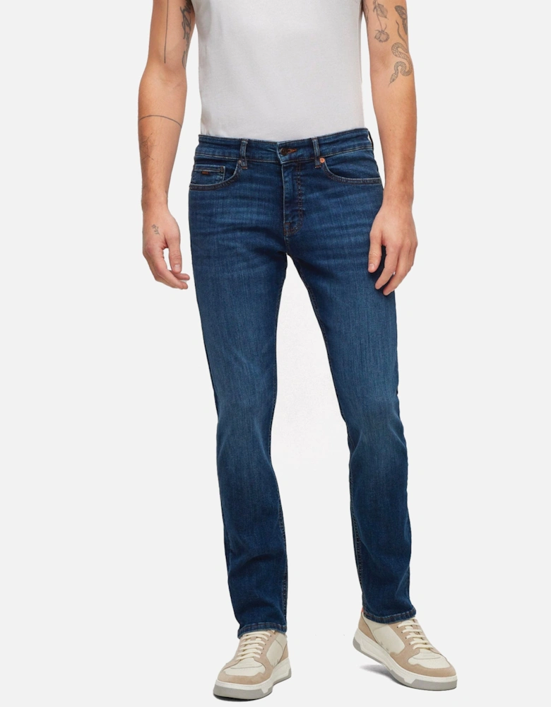 Boss Delaware Slim Fit Jeans - Motive Mid Blue Stretch