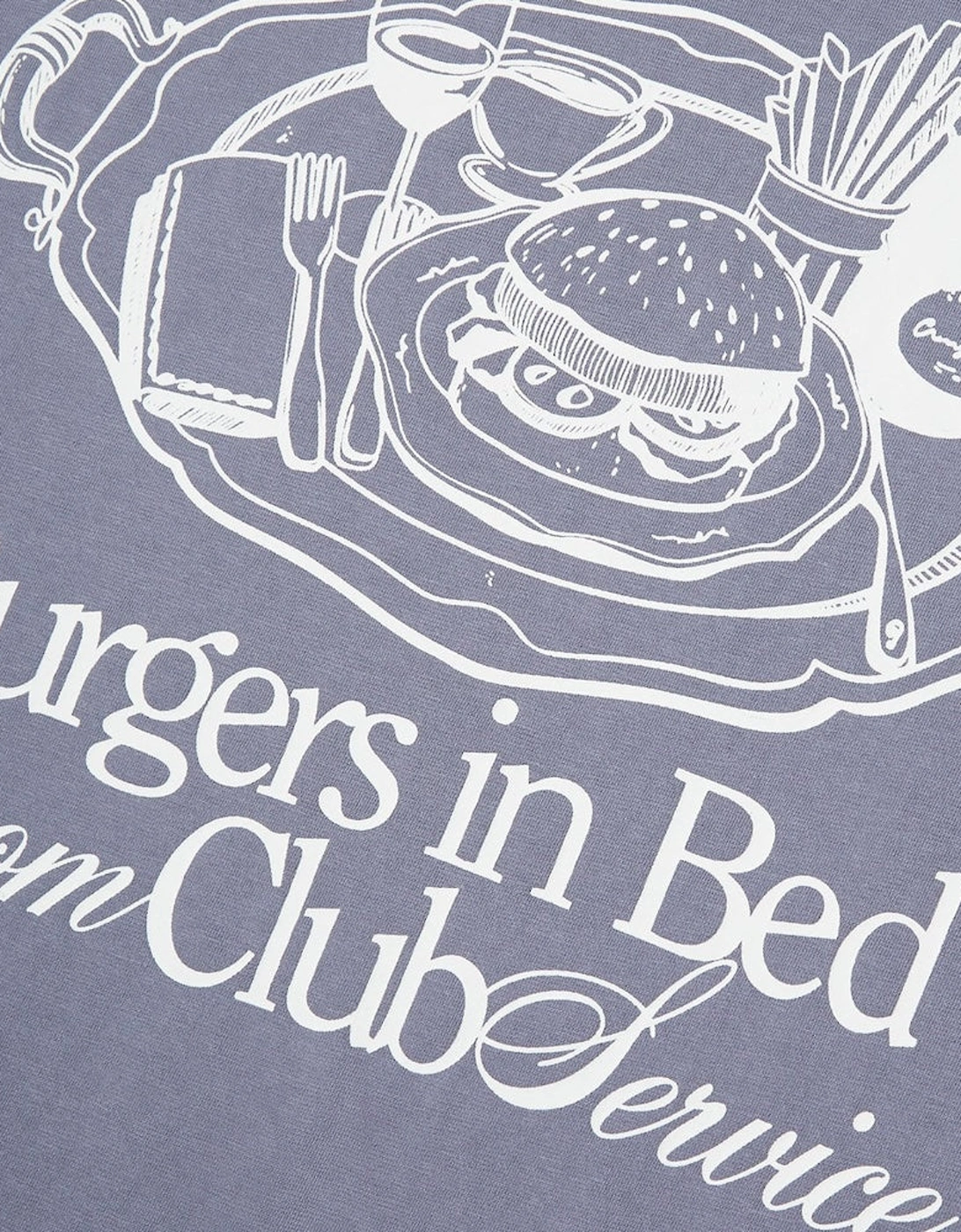 Burgers In Bed Graphic T-Shirt - Steel Grey