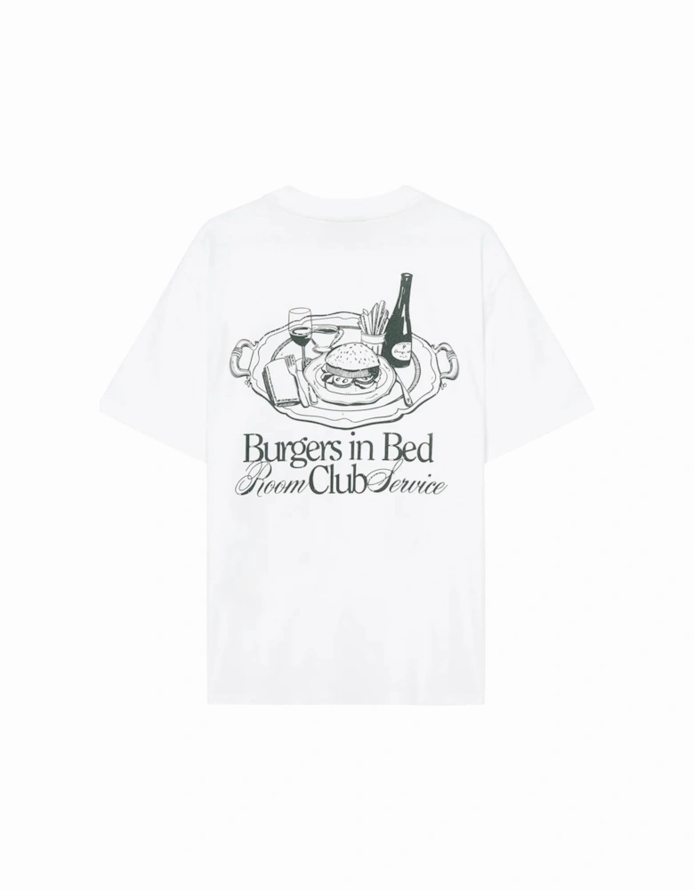 Burgers In Bed Graphic T-Shirt - White