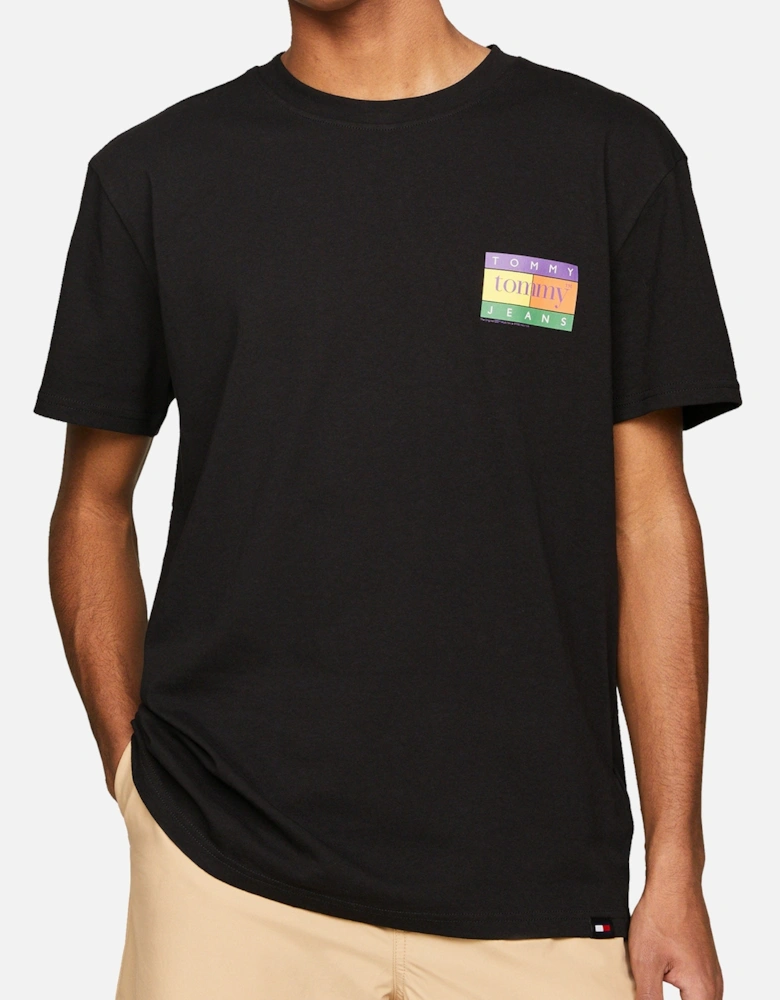 Tommy Jeans Regular Summer Flag T-Shirt - Black