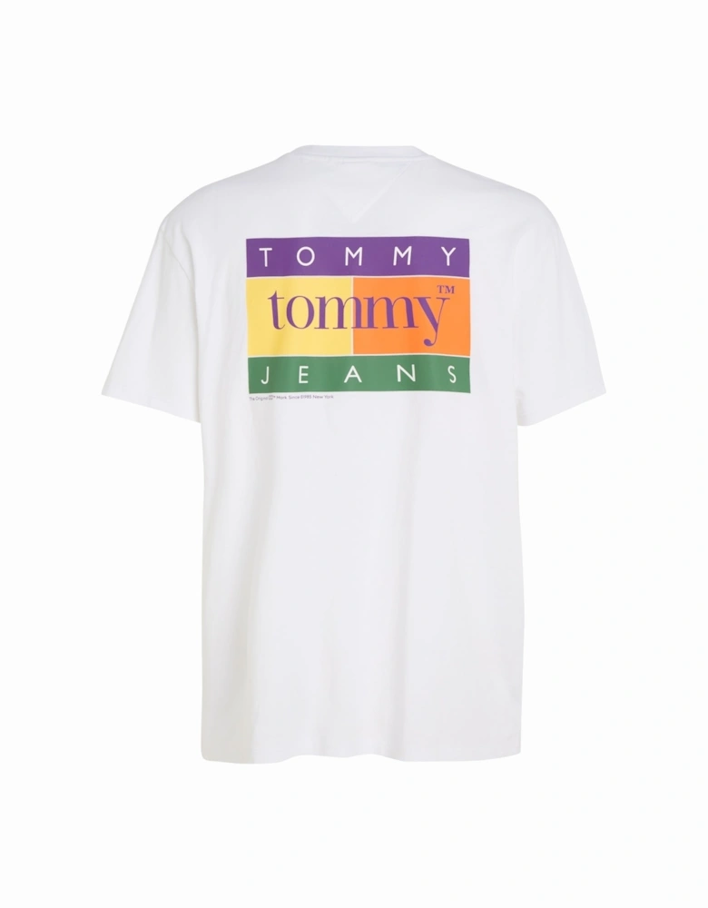 Tommy Jeans Regular Summer Flag T-Shirt - White