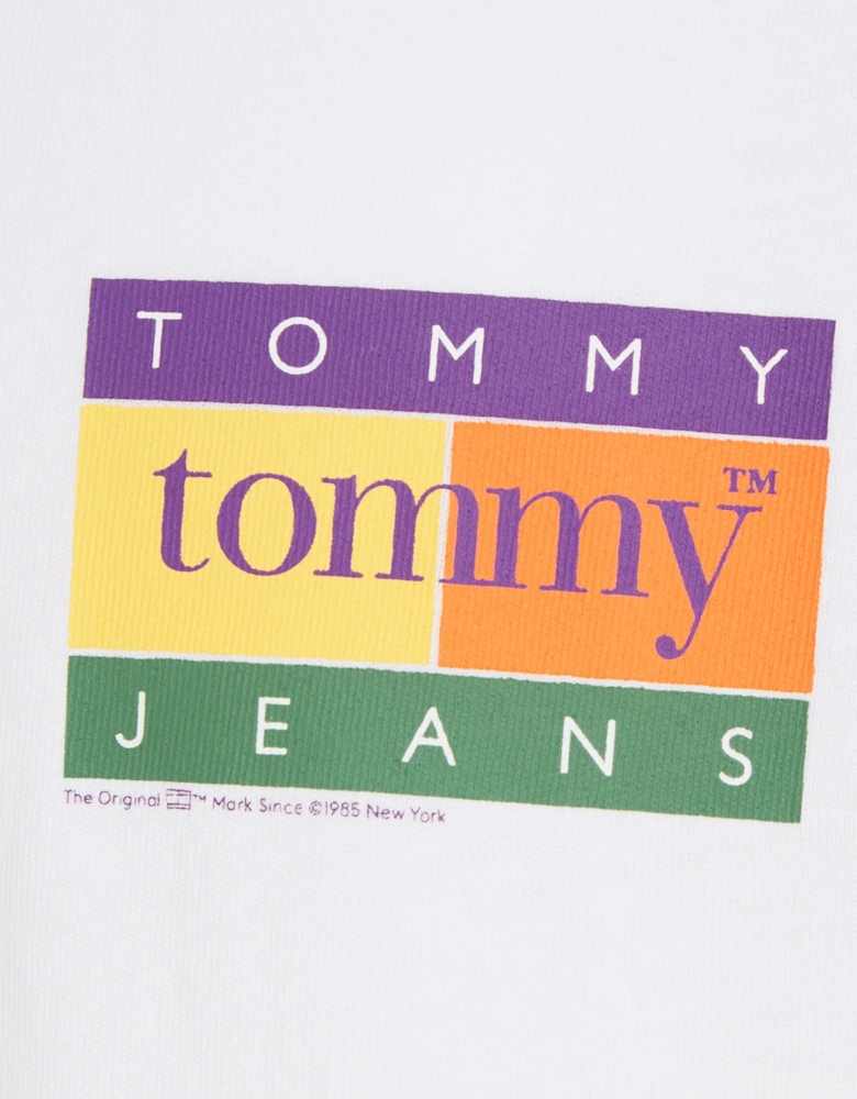 Tommy Jeans Regular Summer Flag T-Shirt - White