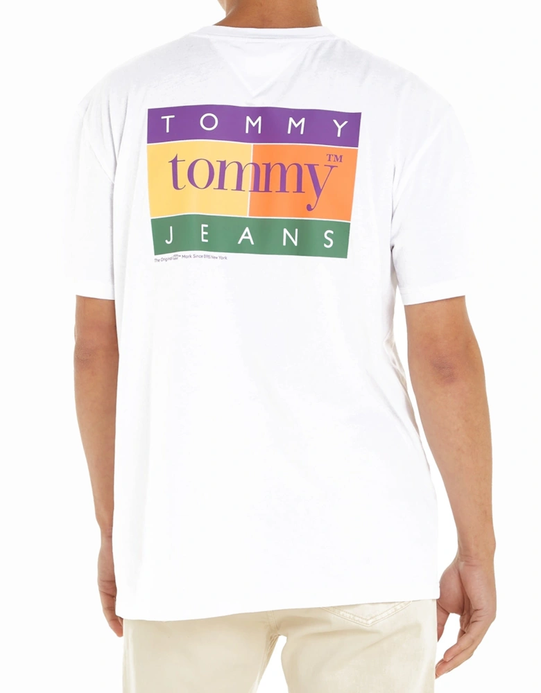 Tommy Jeans Regular Summer Flag T-Shirt - White