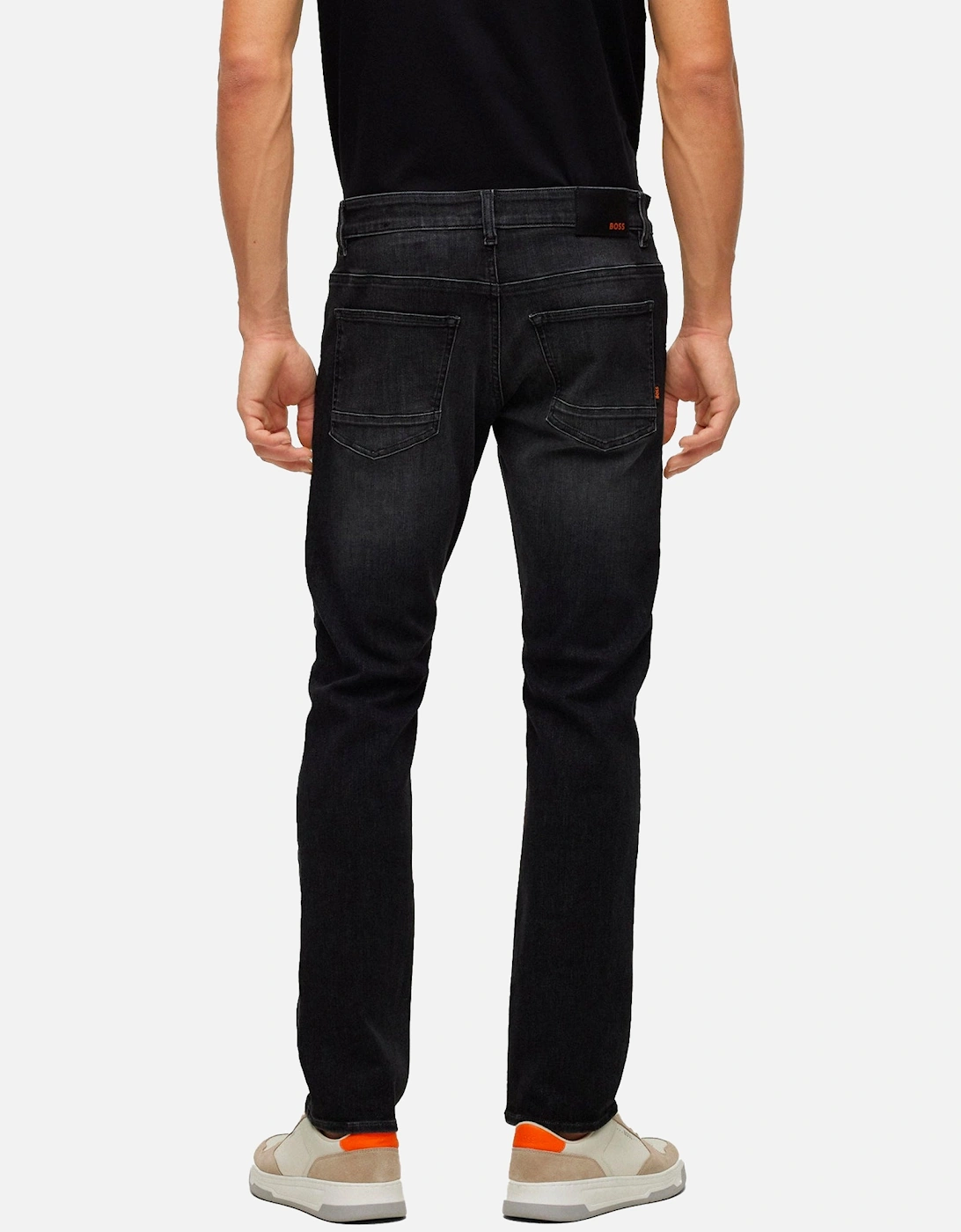 Boss Delaware Slim Fit Jeans - Pepper Charcoal Grey Stretch