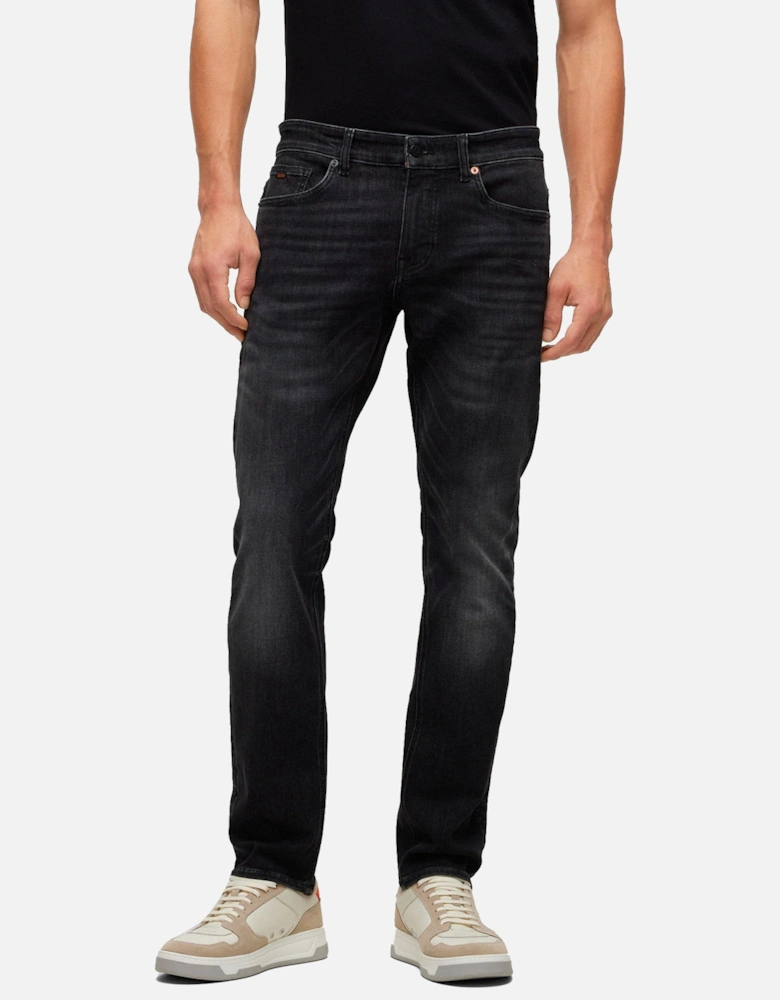 Boss Delaware Slim Fit Jeans - Pepper Charcoal Grey Stretch