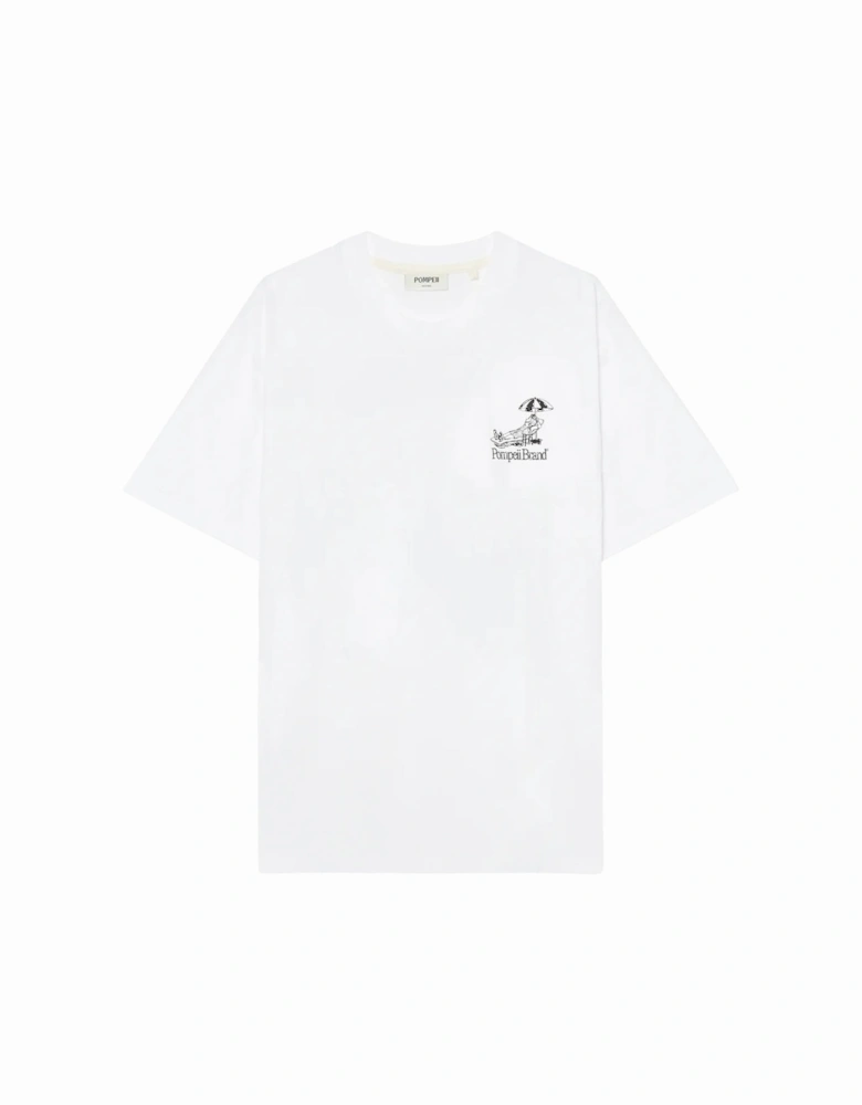 Sun Bathing Emilio Graphic T-Shirt - White