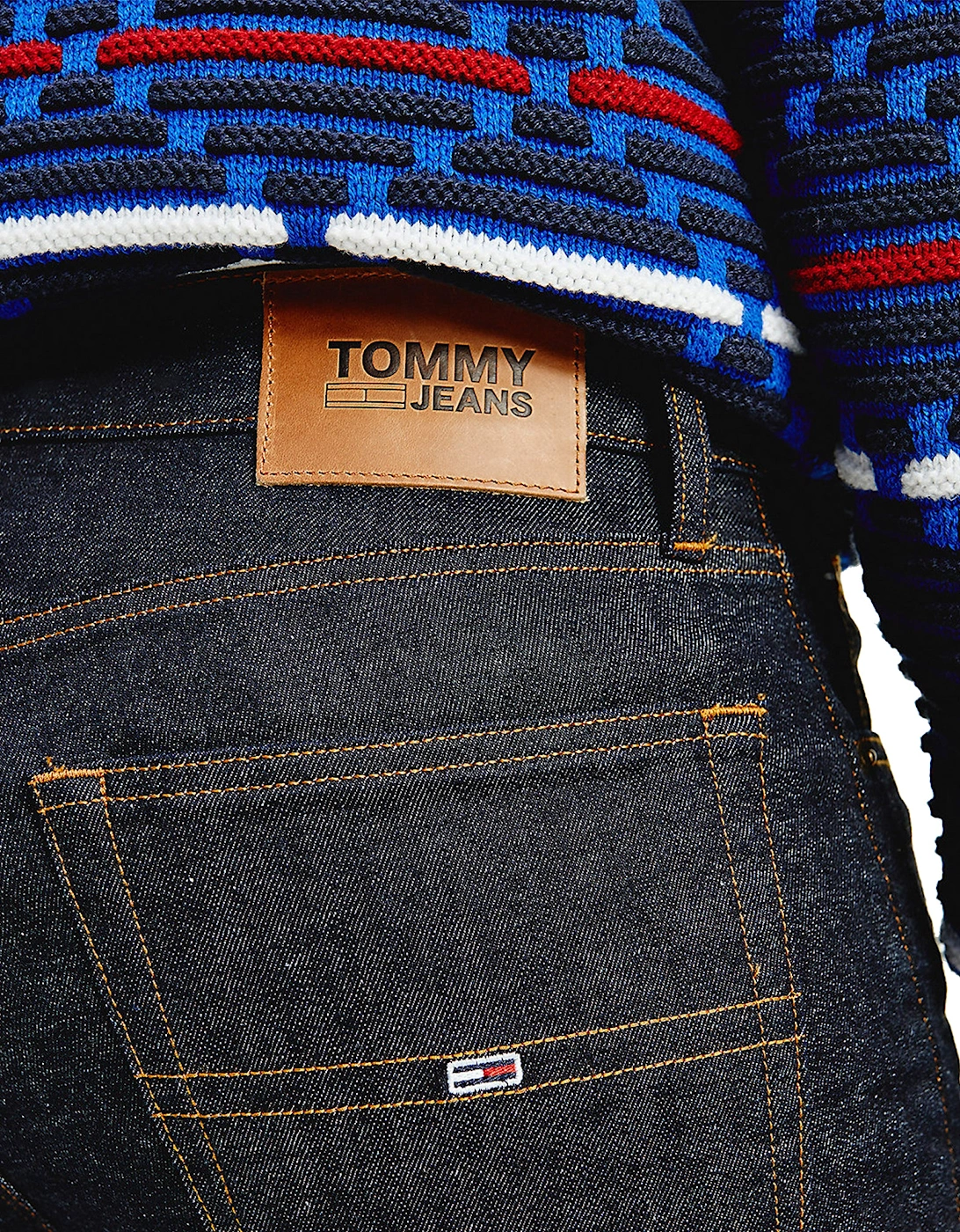 Tommy Jeans Ryan Regular Straight Jeans - Rico Dark Rinse Stretch