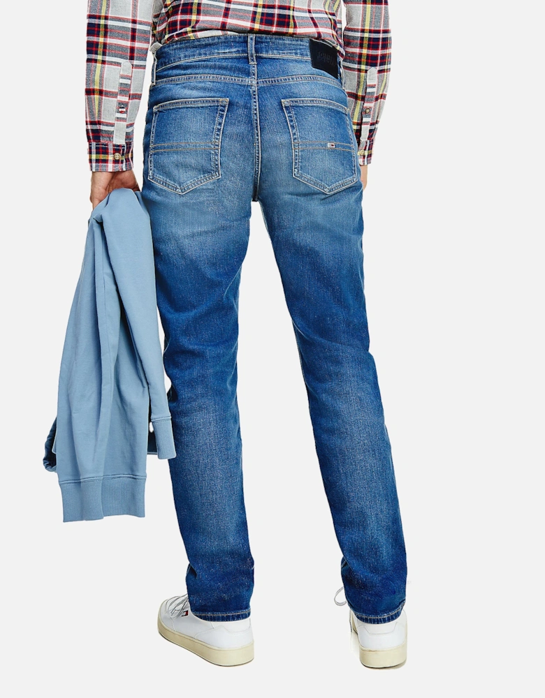 Tommy Jeans Ryan Regular Straight Jeans - Wilson Mid Blue Stretch