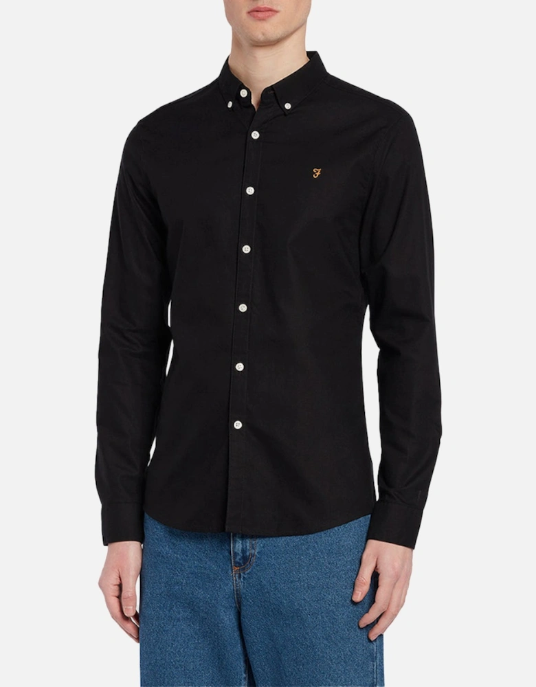 Brewer Slim Fit Oxford Shirt - Black