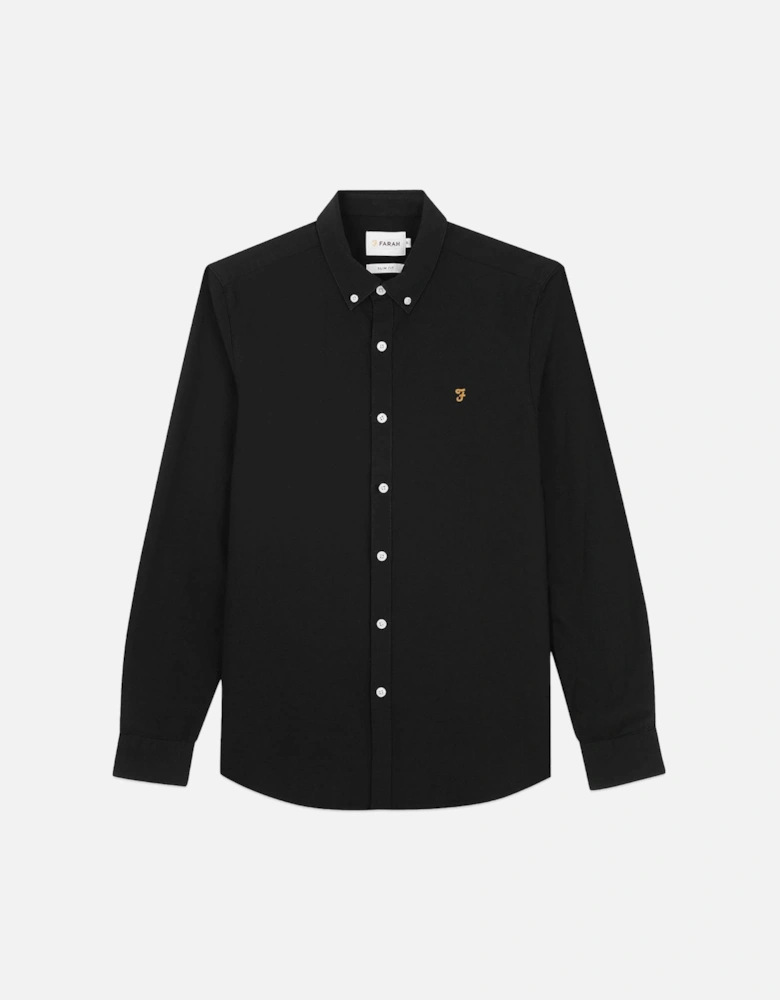 Brewer Slim Fit Oxford Shirt - Black