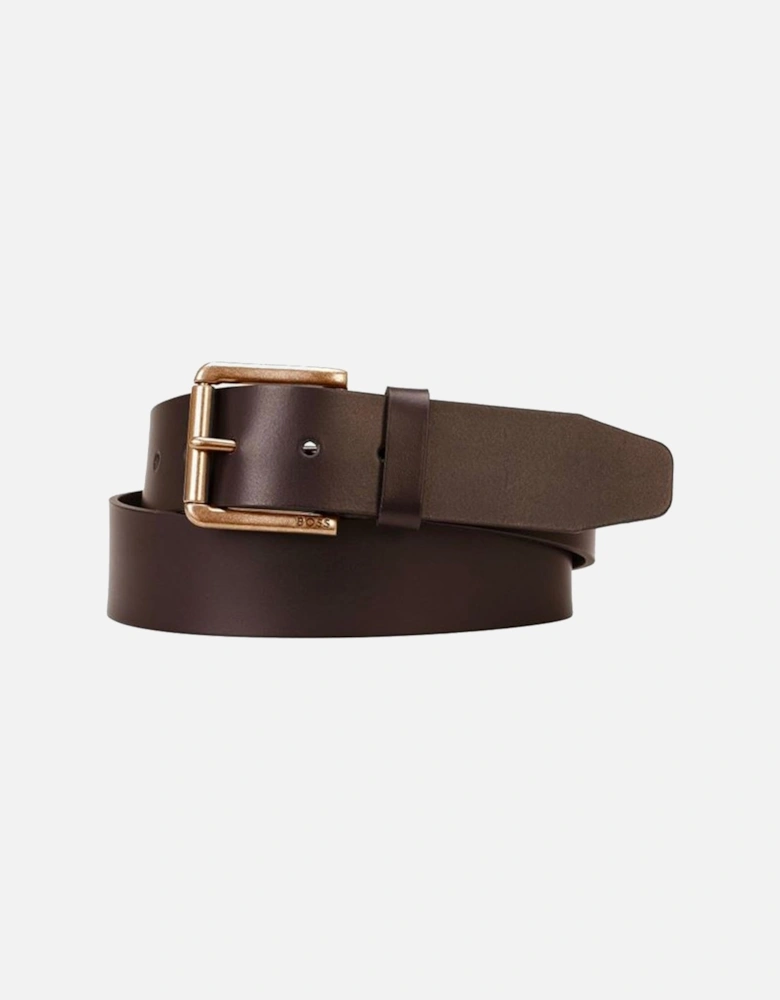 Boss Joris Large Buckle Leather Belt - Brown