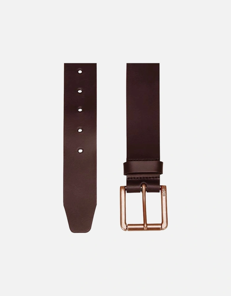 Boss Joris Large Buckle Leather Belt - Brown