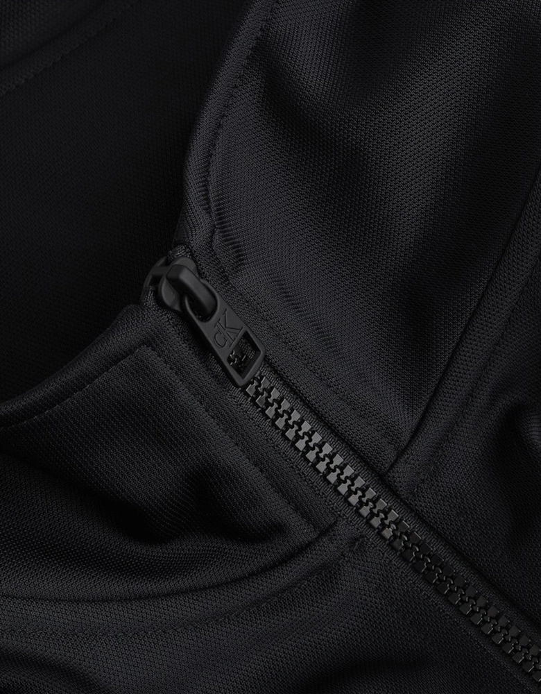 Contrast Half Zip Sweat - Black