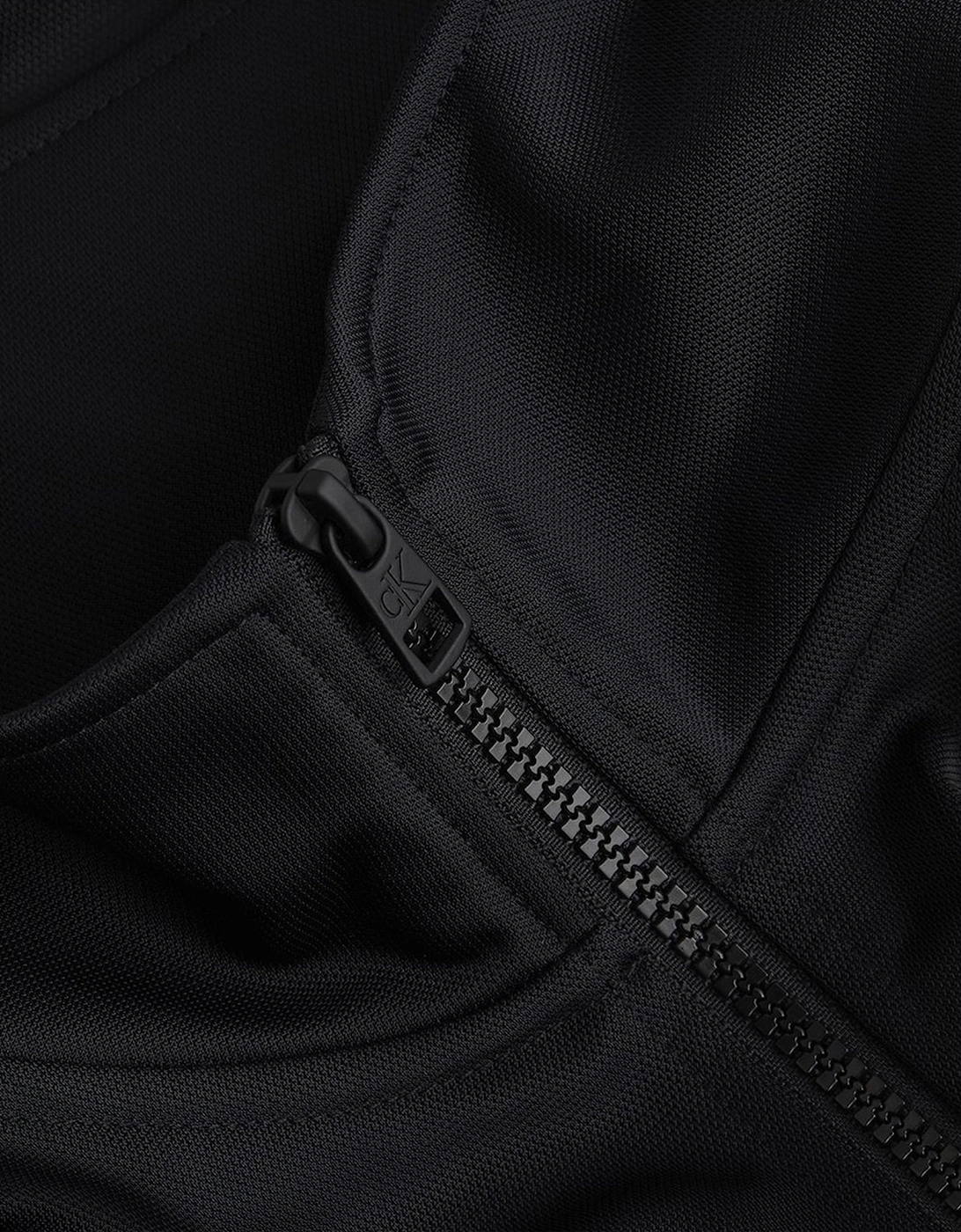 Contrast Half Zip Sweat - Black