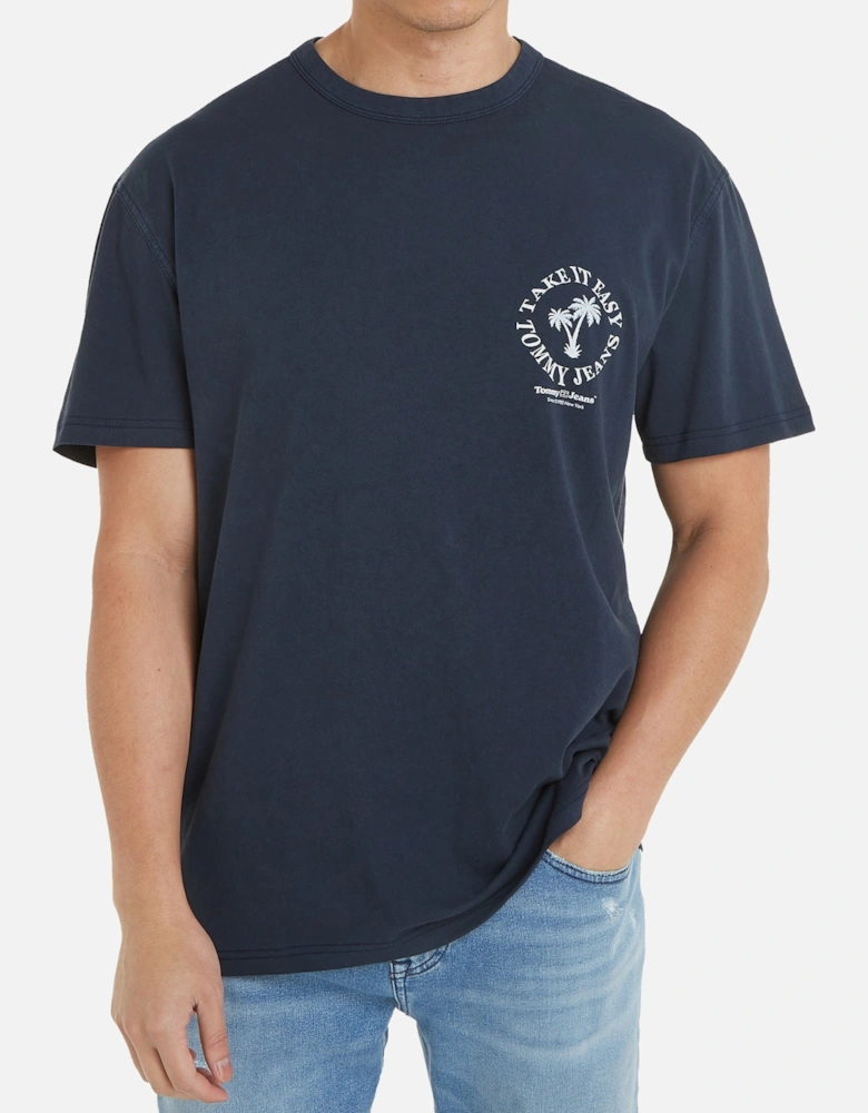 Tommy Jeans Take It Easy Graphic T-Shirt - Dark Night Navy