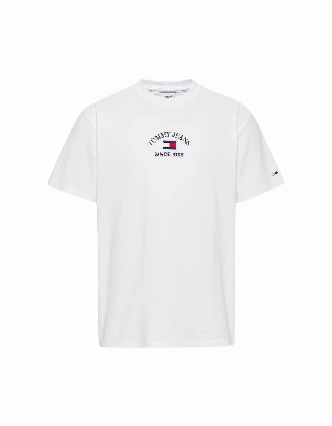 Tommy Hilfiger Men's White Tommy Jeans Timeless Flocked Flag T-Shirt - : Regular/40 Large
