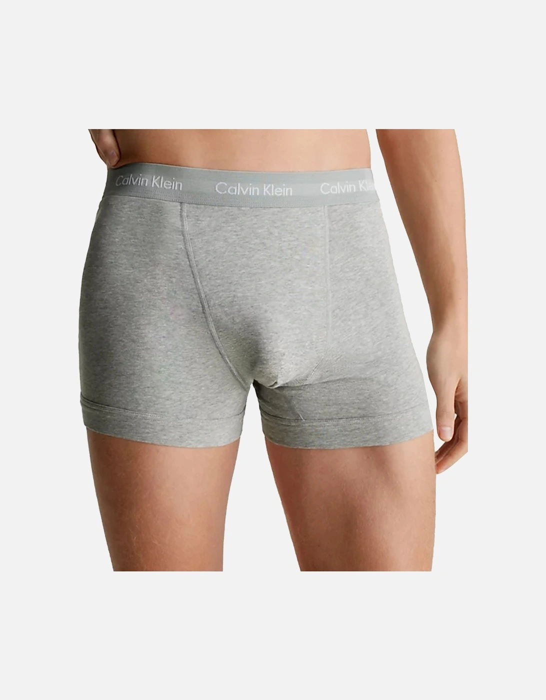 Cotton Stretch Trunks - Grey Heather/Chesapeake Bay/Jewel