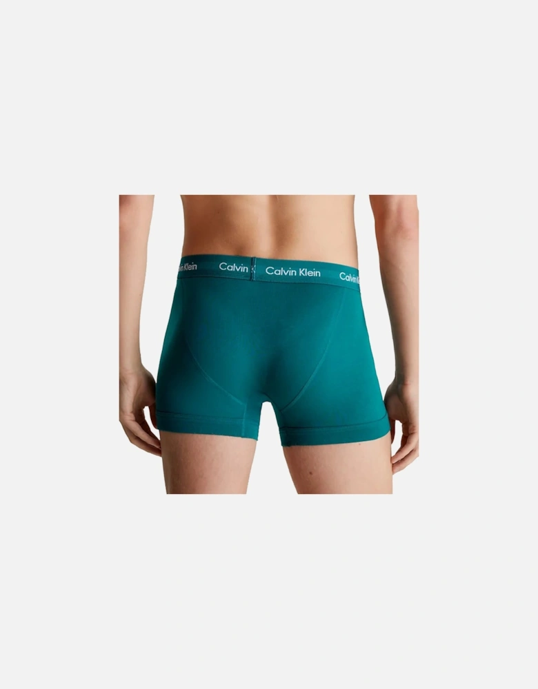 Cotton Stretch Trunks - Grey Heather/Chesapeake Bay/Jewel