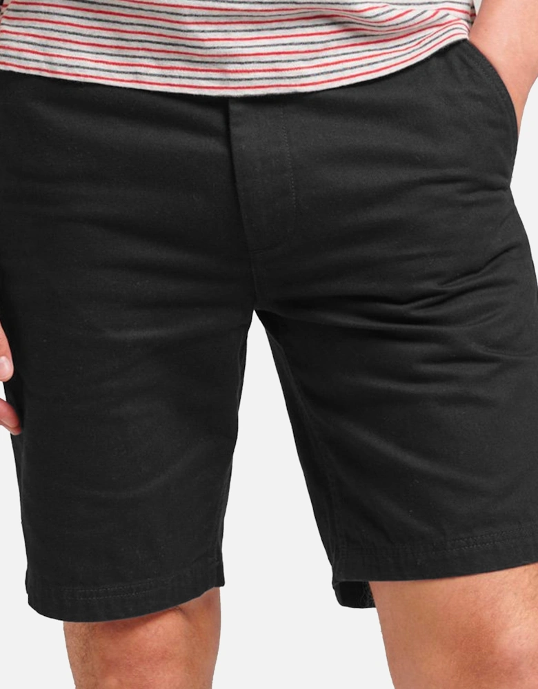 Vintage Officer Chino Shorts - Black