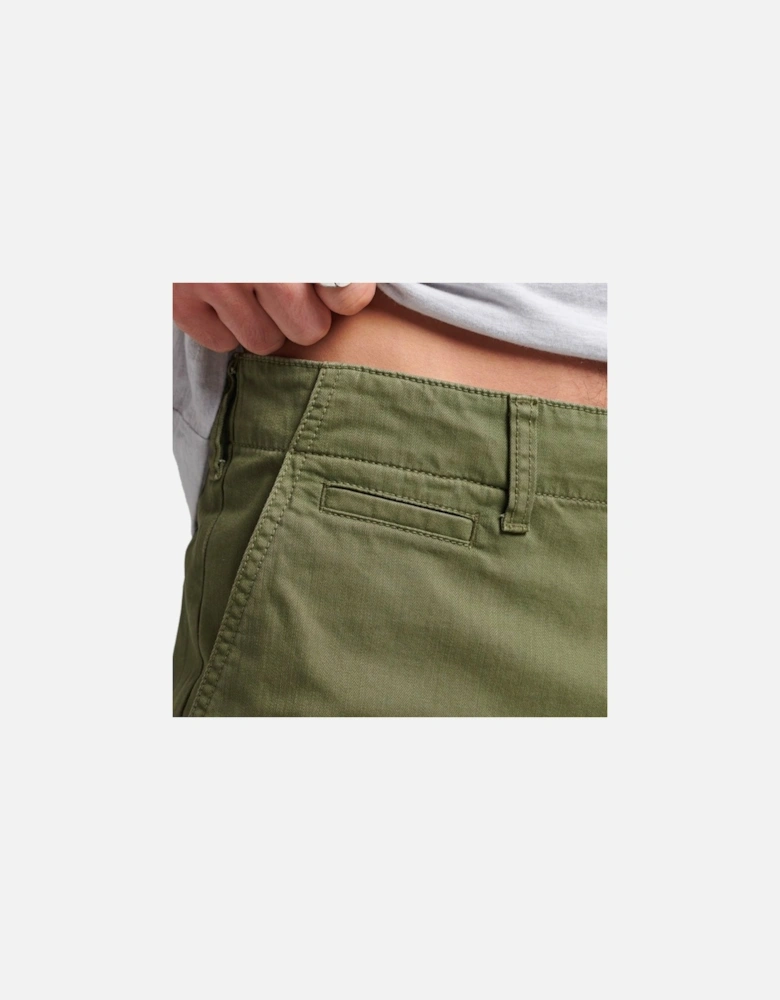 Vintage Officer Chino Shorts - Olive Khaki