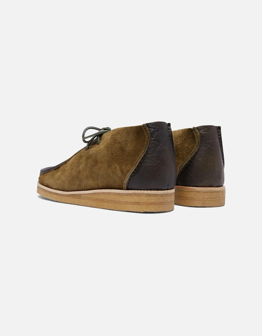 Torres Tumbled & Reverse Leather Crepe Sole Chukka Boot - Olive