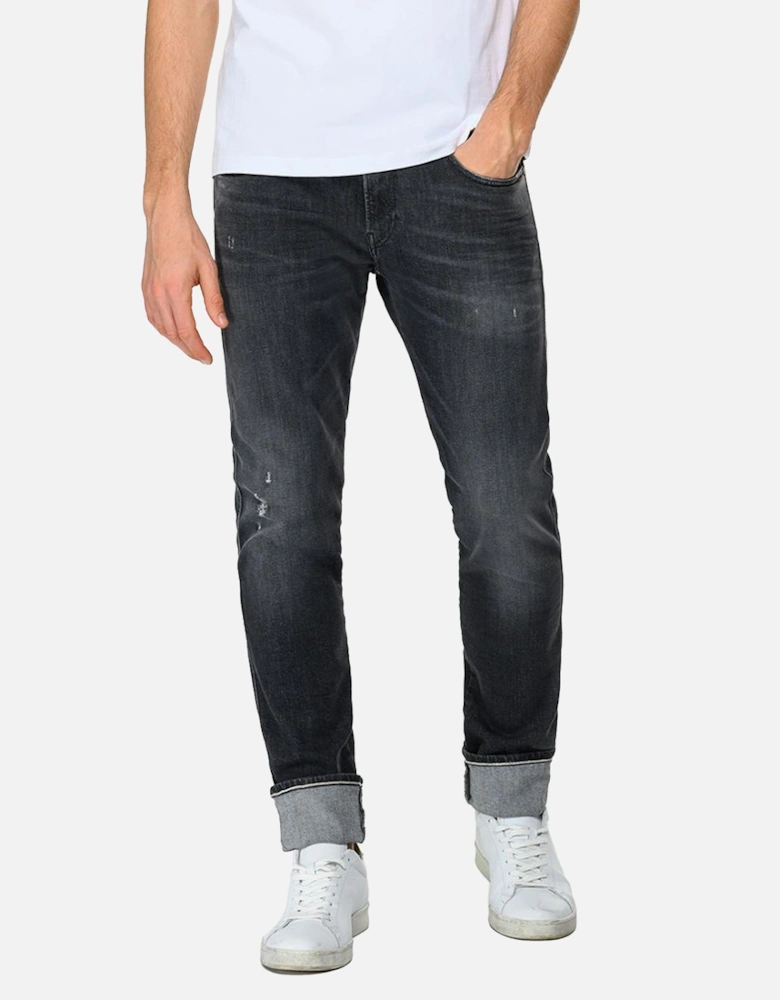 Anbass Slim Fit Jeans - Aged Eco 5 Year Dark Grey