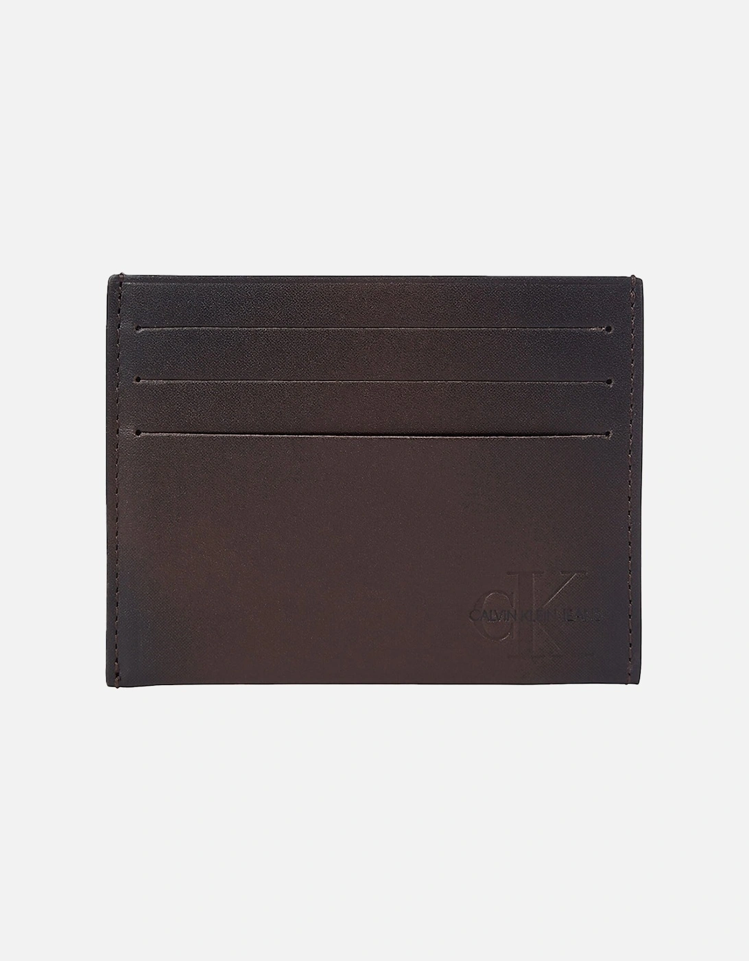 Logo Leather Card Holder Wallet - Bitter Brown, 3 of 2