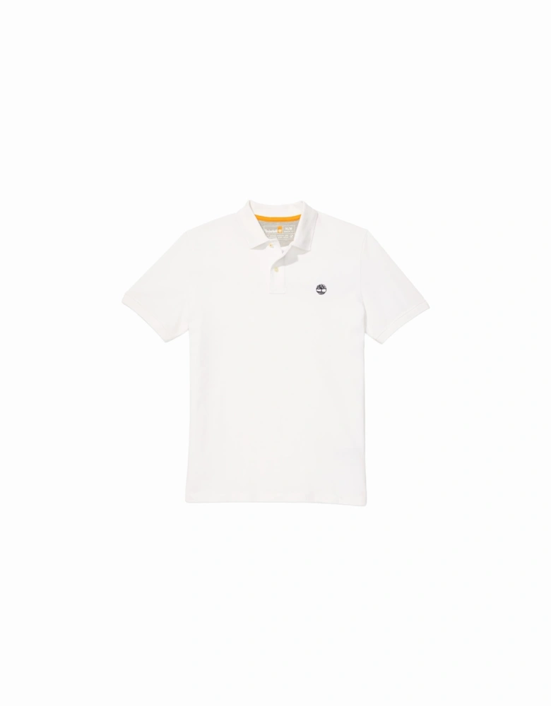 Millers River Pique Polo - White