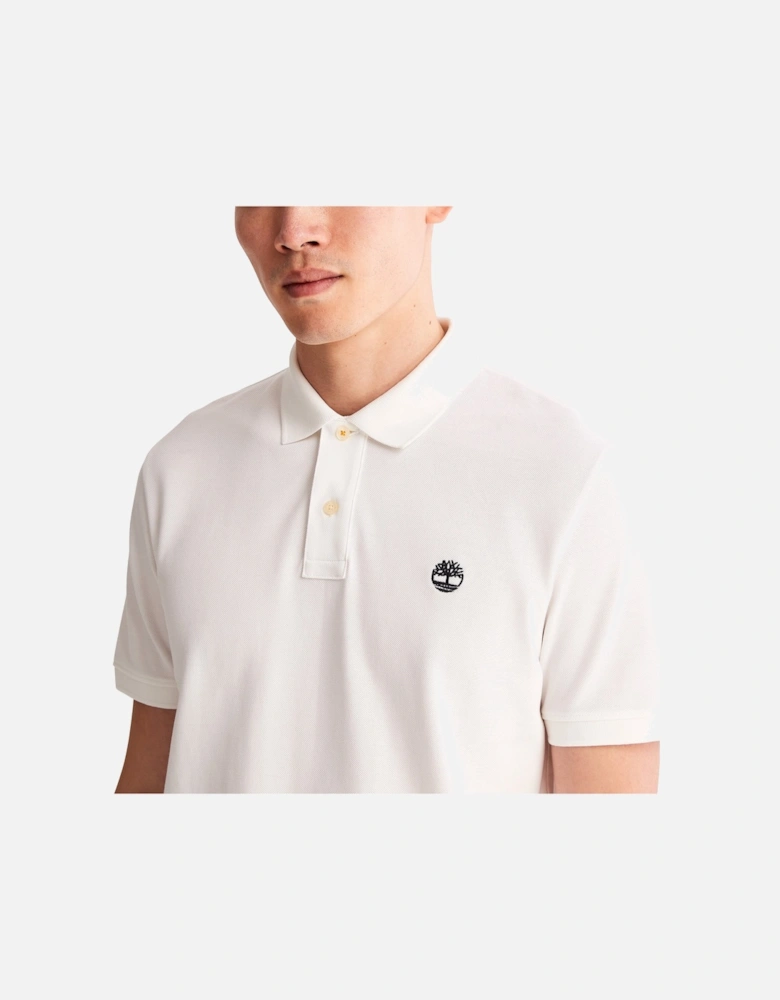 Millers River Pique Polo - White