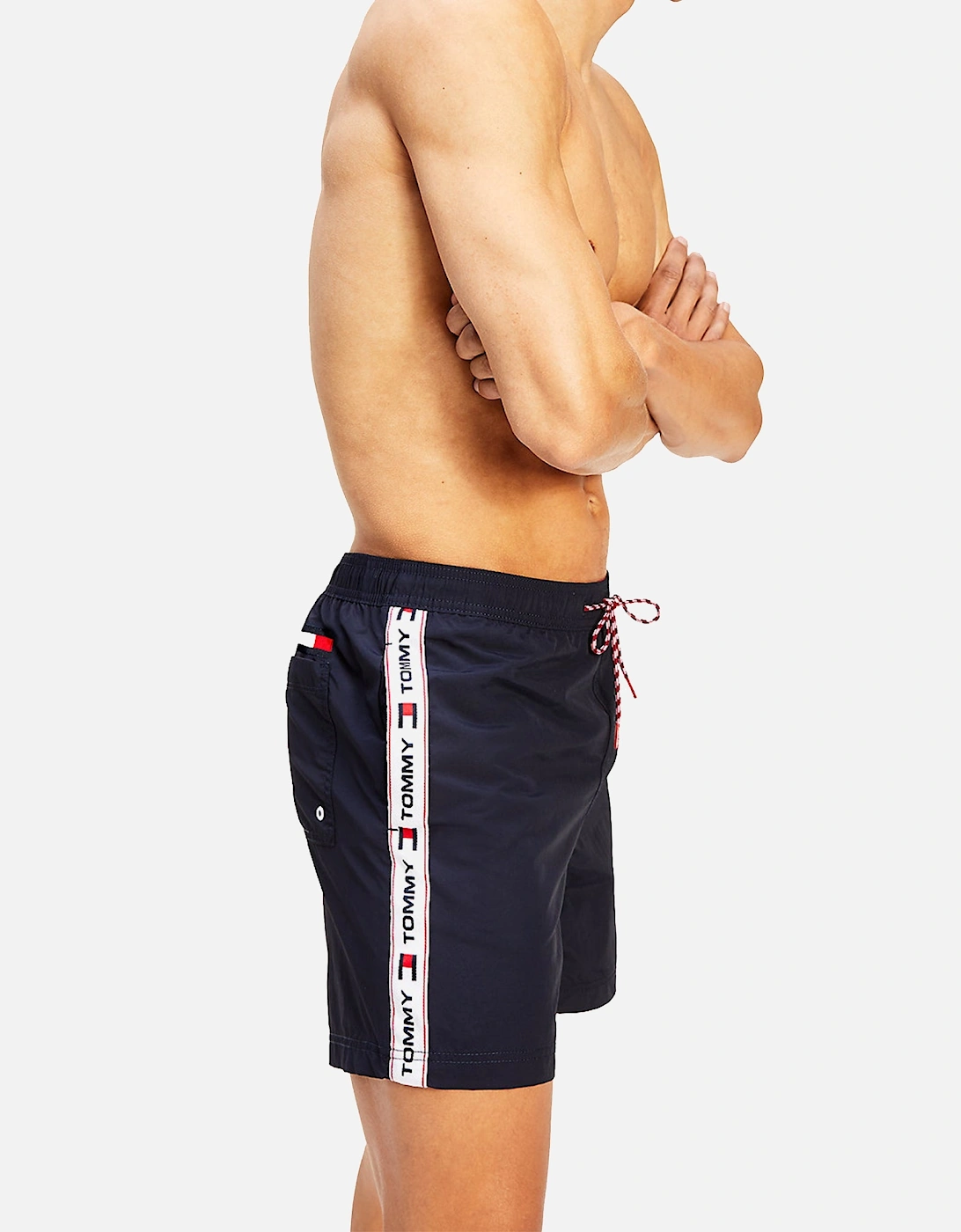 Tommy Tape Swim Shorts - Navy